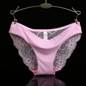 Lace ladies low waist briefs (Option: Light Pink-L)