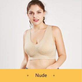 Sports Bra No Steel Ring Chest Wrap No Trace Female Underwear Beauty Yoga Back Shockproof (Option: Nude-M)